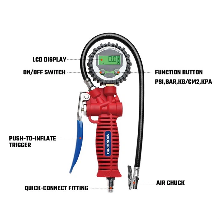 AIR TIRE INFLATING GUN（LCD)