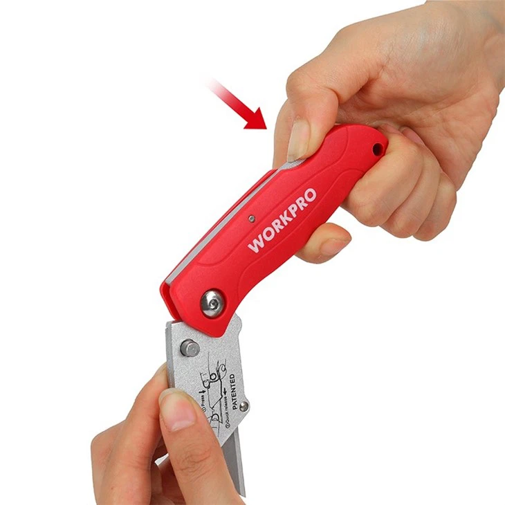 PLASTIC QUICK-CHANGE FOLDING UTILITY KNIFE
