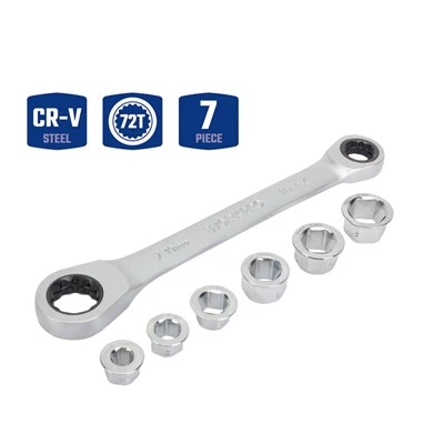 НАБІР ГАЙКОВИХ КЛЮЧІВ З ДВОКІЛЬЦЕВИМ ХРАПОВИКОМ WORKPRO