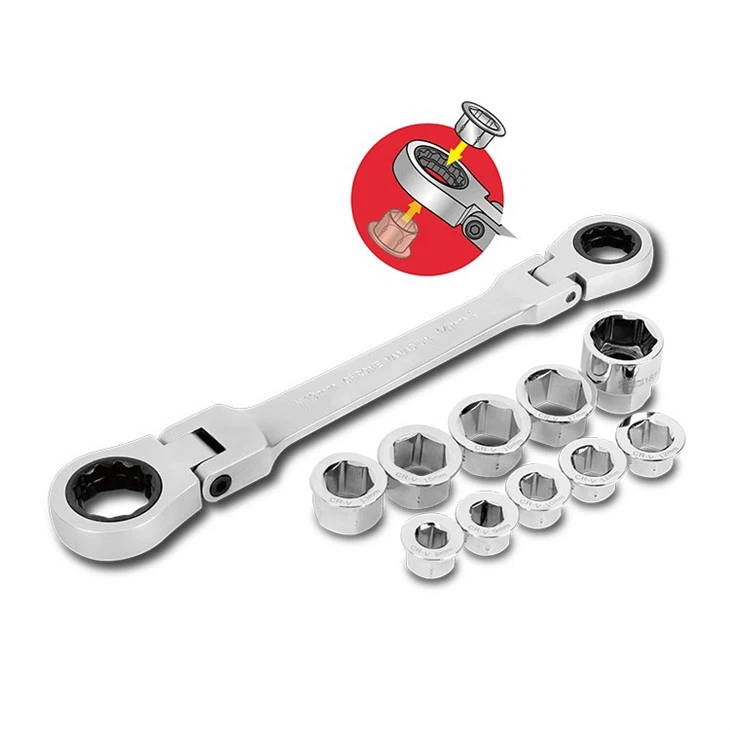 WORKPRO 11PCS DOUBLE RING AND DOUBLE FLEXIBLE RATCHET WRENCH TOOLBOX SET price